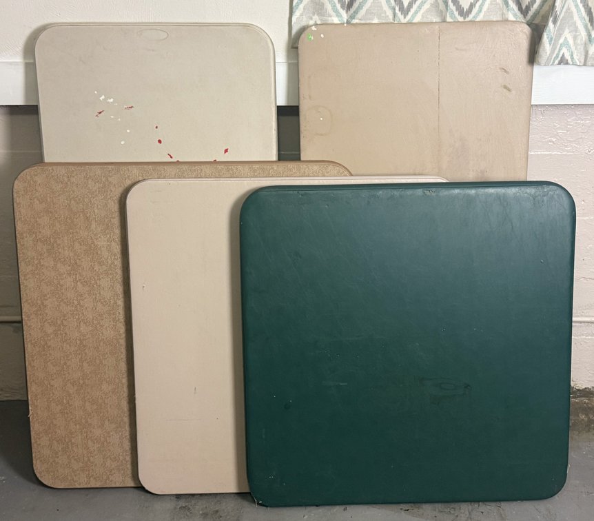 Five Folding Tables
