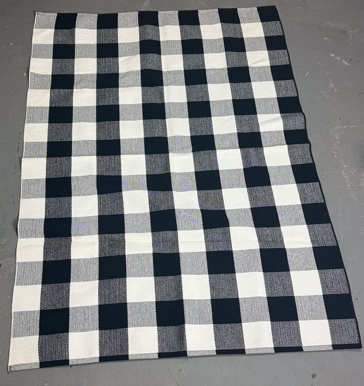 Black and White Buffalo Check Area Rug