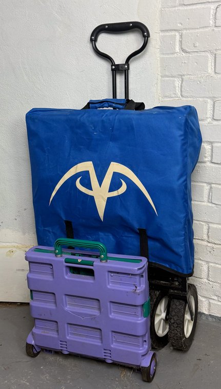 Two Collapsible Utility Carts
