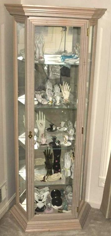Lighted Four Shelf Curio Cabinet