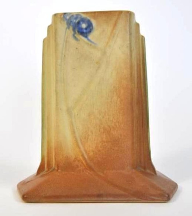 Roseville Pottery Futura Tombstone Vase
