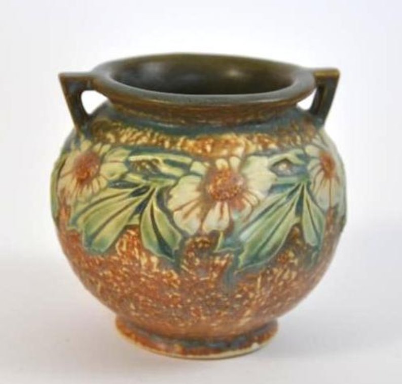 Roseville Pottery Dahlrose Jardinière Flower Pot