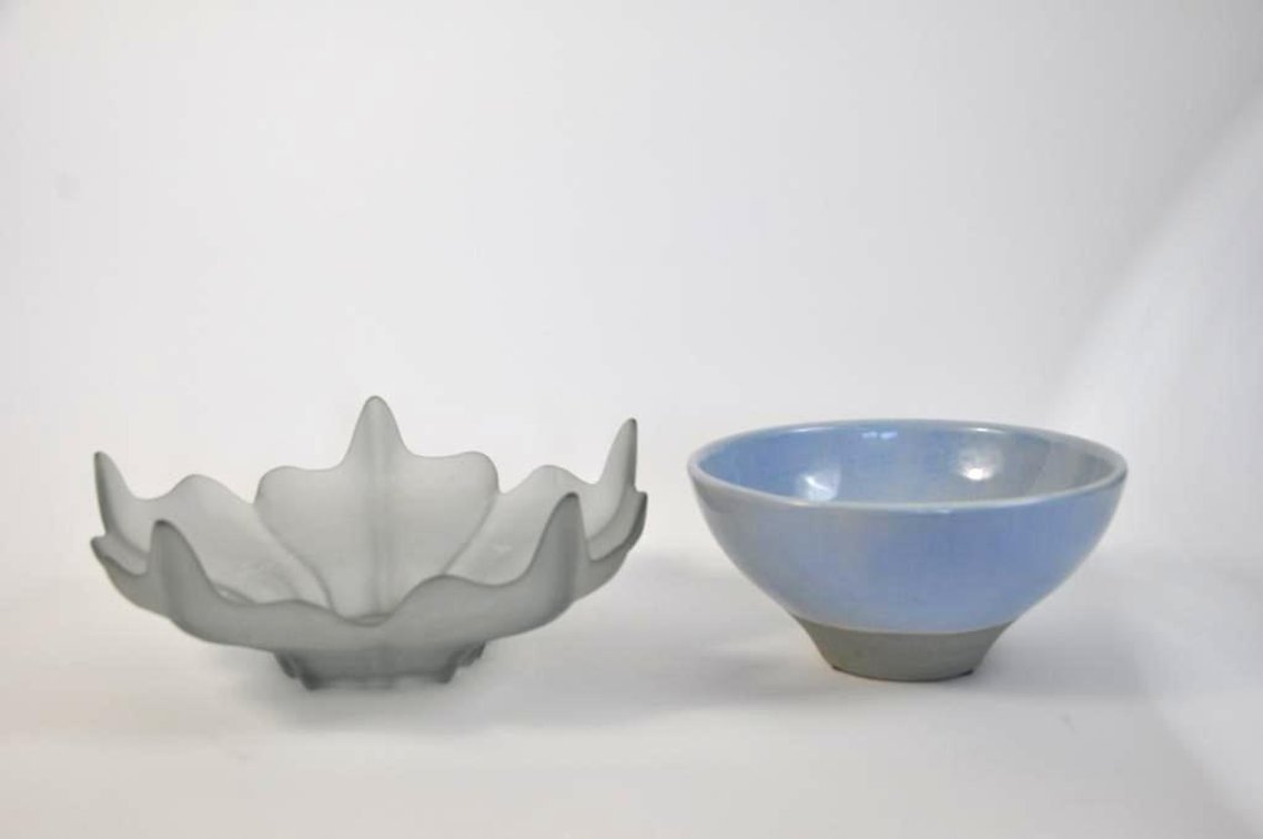 Two Blue Decorative Bowls