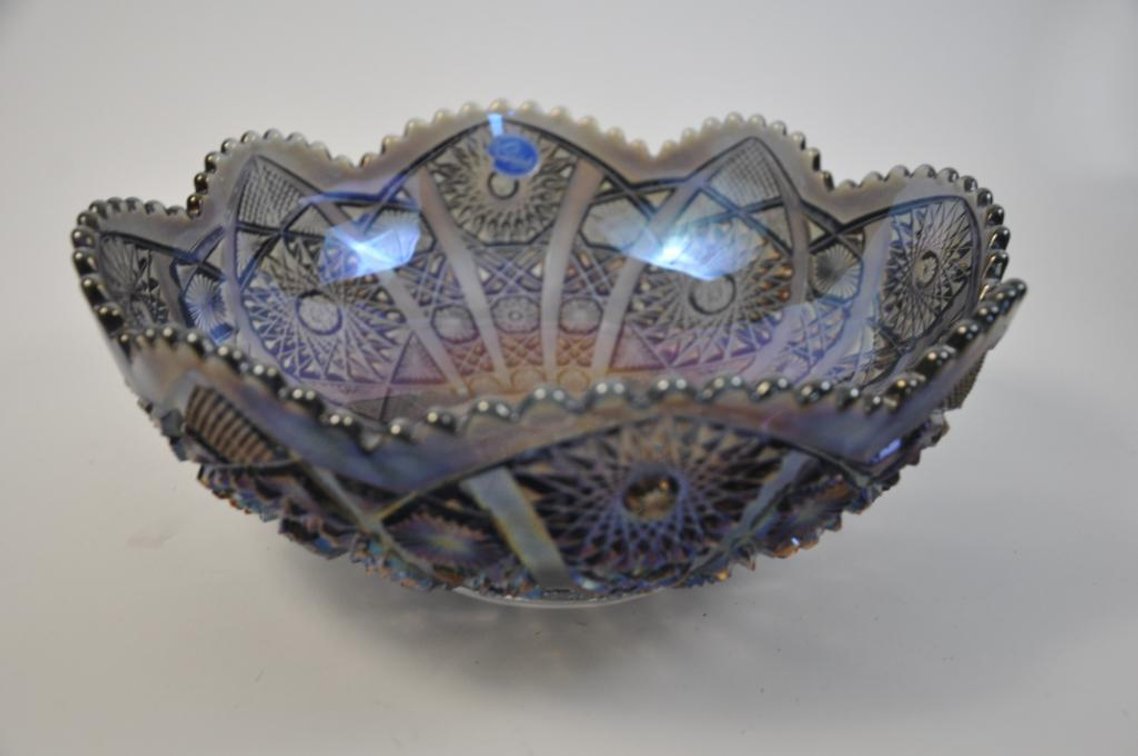 Imperial Iridescent Carnival Glass Decorative Bowl