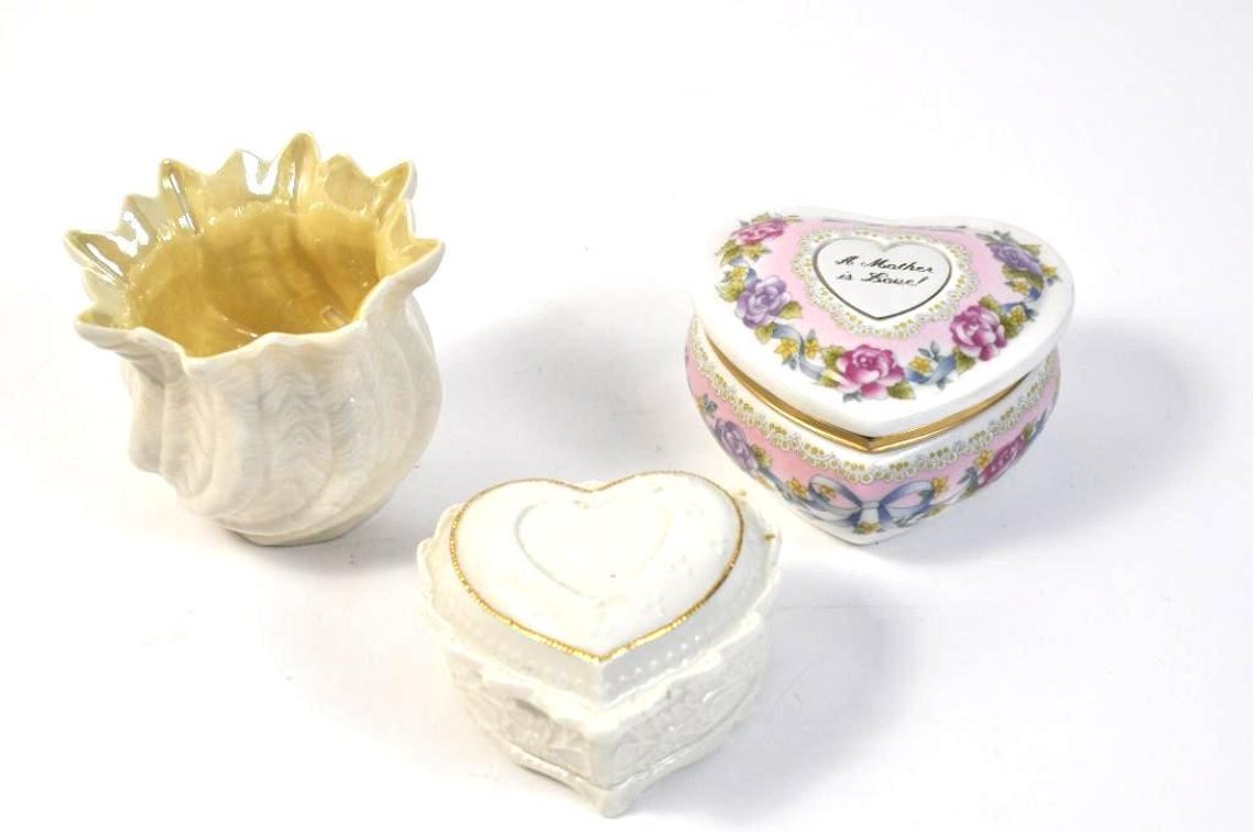 Collection of Three Porcelain Trinket Holders