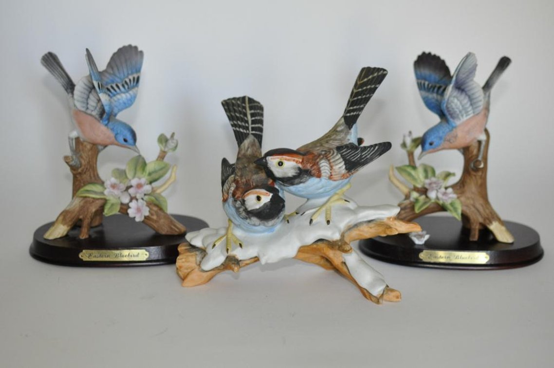 Collection of Three Ceramic Bird Figurines