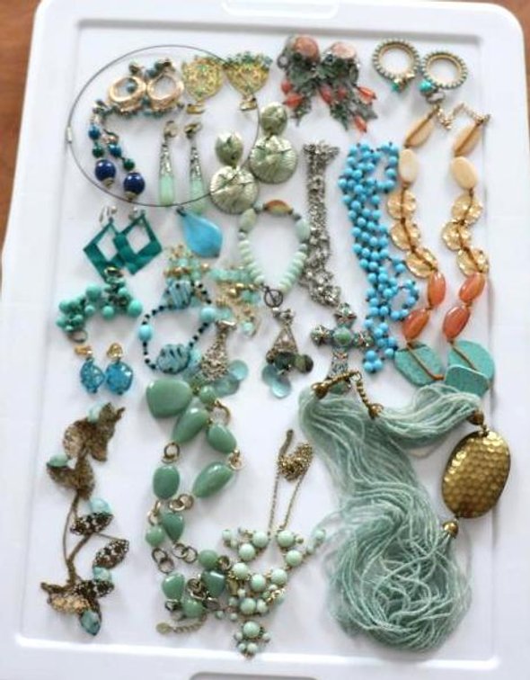 Lot of Blue Costume Jewelry