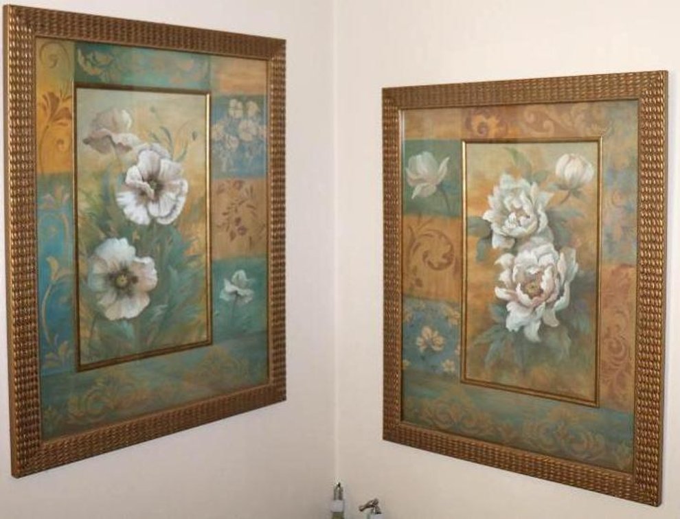 Two Modern Floral Prints by Vivian Flasch