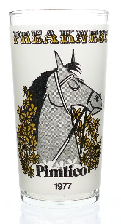 1977 Preakness Commemorative Glass