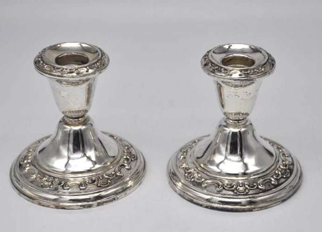 Sterling Weighted Candle Holders by Gorham