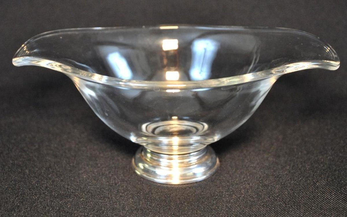 Glass Dish with Sterling Base