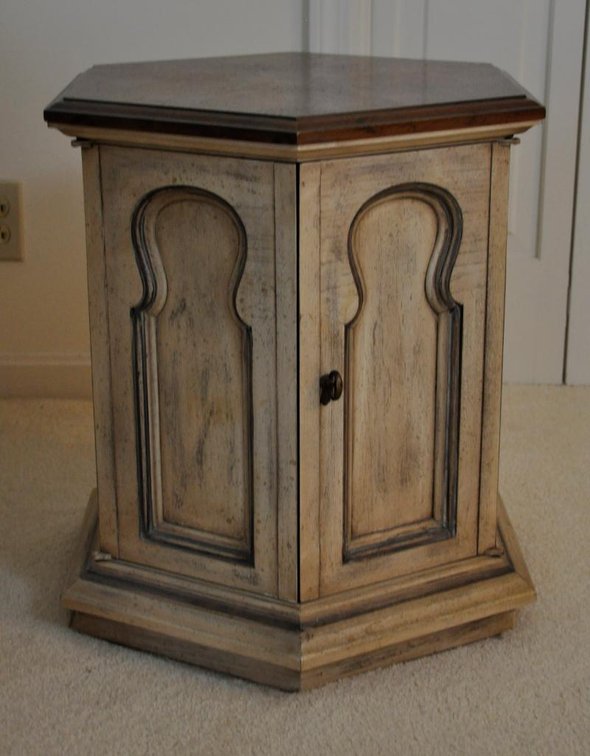 Hexagonal French Provincial Style End Table