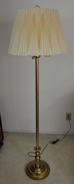 Brass-tone Four-Light Floor Lamp