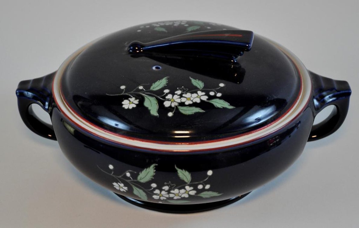 "Blue Garden Sundial" Casserole by Hall
