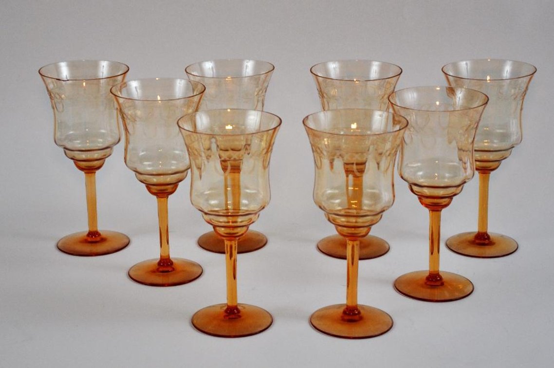 Eight Fostoria Wine Glasses