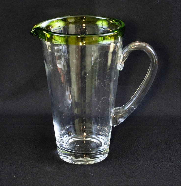 Hand-Blown Glass Pitcher
