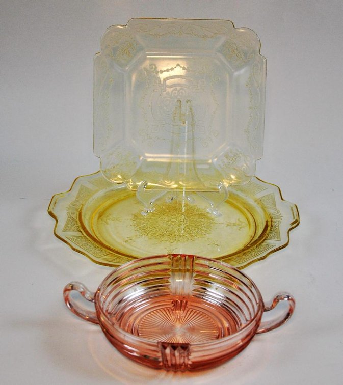 Three Pieces of Depression Glass