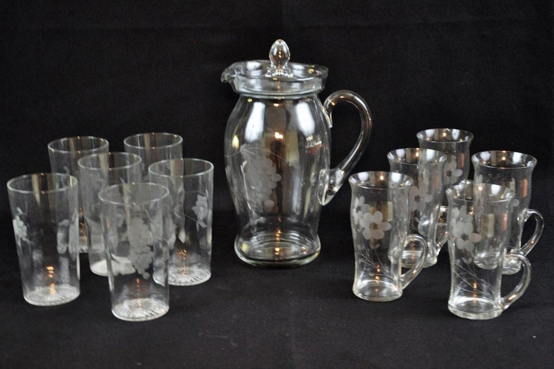 Clear Glass Drink Serving Assortment