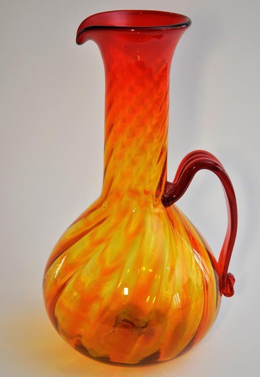 Tangerine Glass Pitcher by Blenko