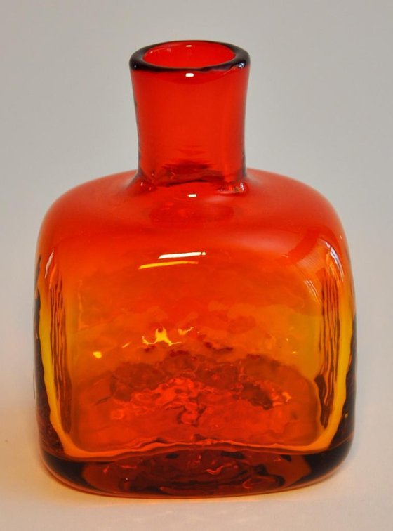Tangerine Glass Bud Vase by Blenko
