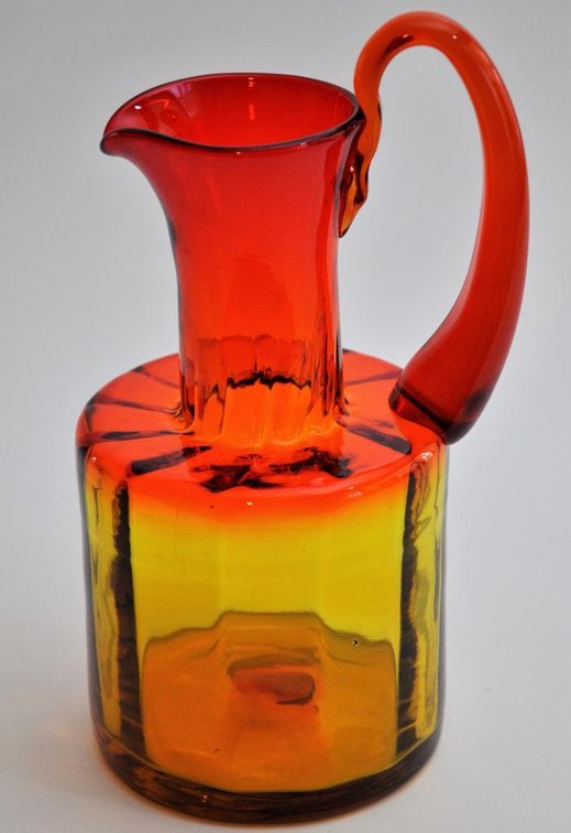 Tangerine Glass Pitcher by Blenko