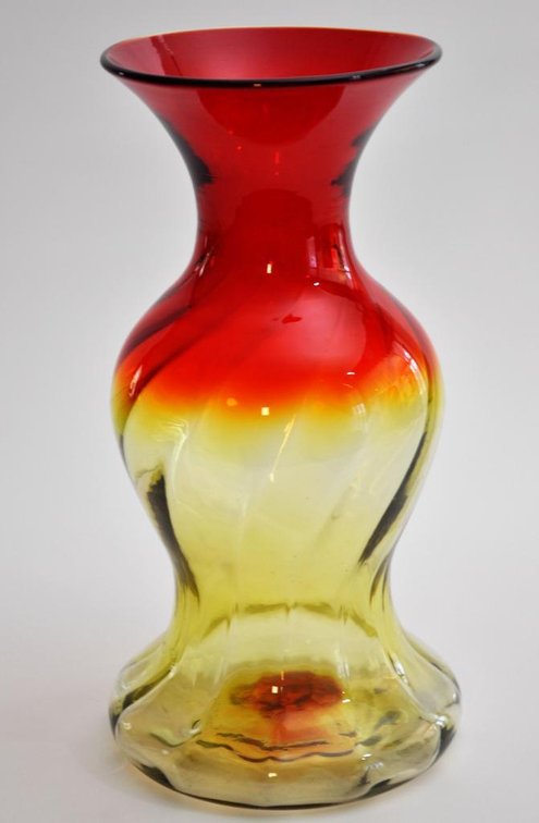 Tangerine Glass Vase by Blenko
