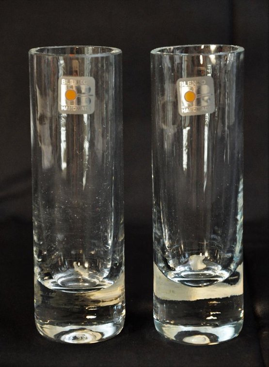 Pair of Glass Bud Vases by Blenko