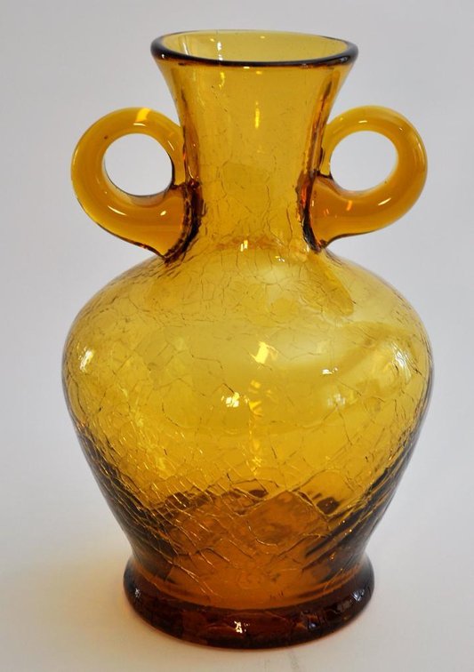Amber Glass Vase by Bischoff