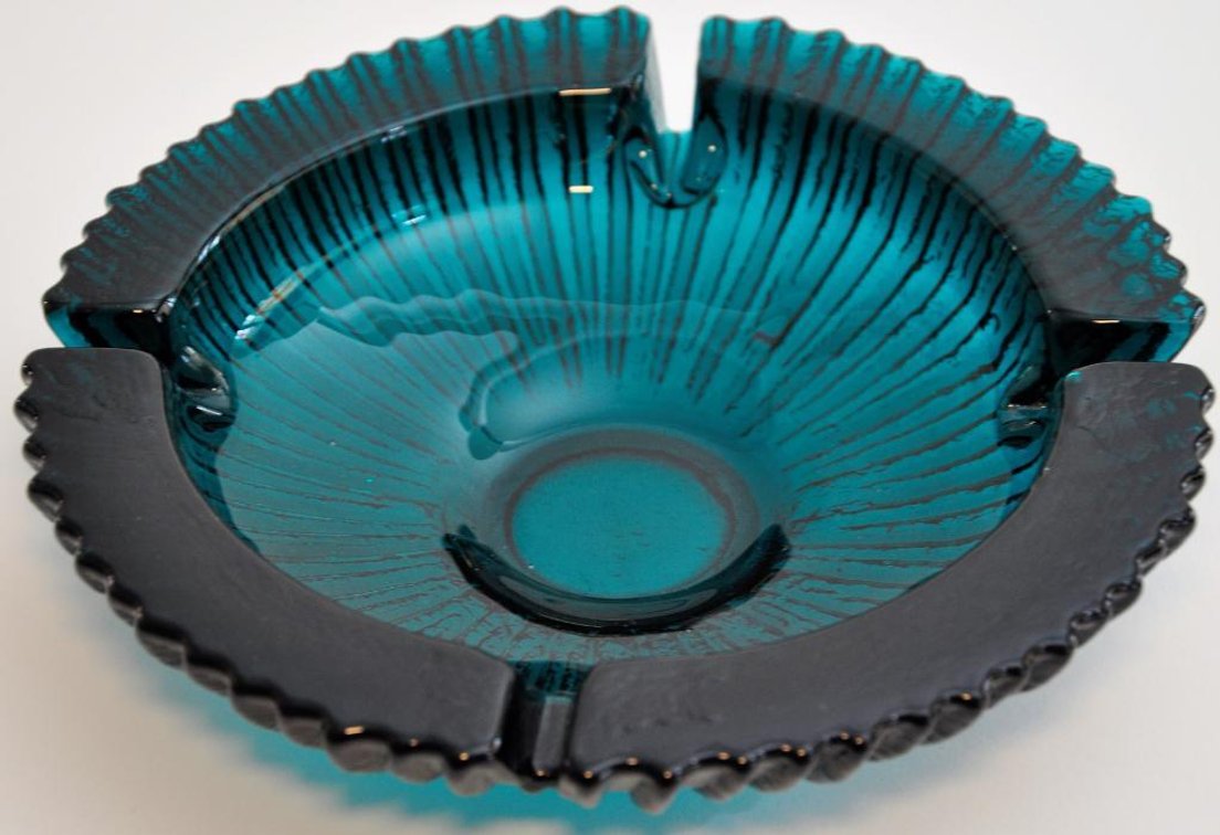 Peacock Oversized Glass Ashtray