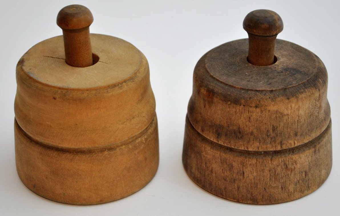 Two Wooden Butter Molds