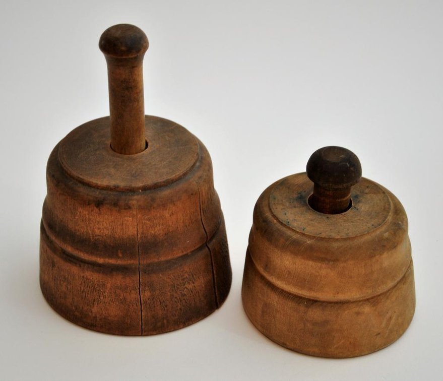 Two Wooden Butter Molds
