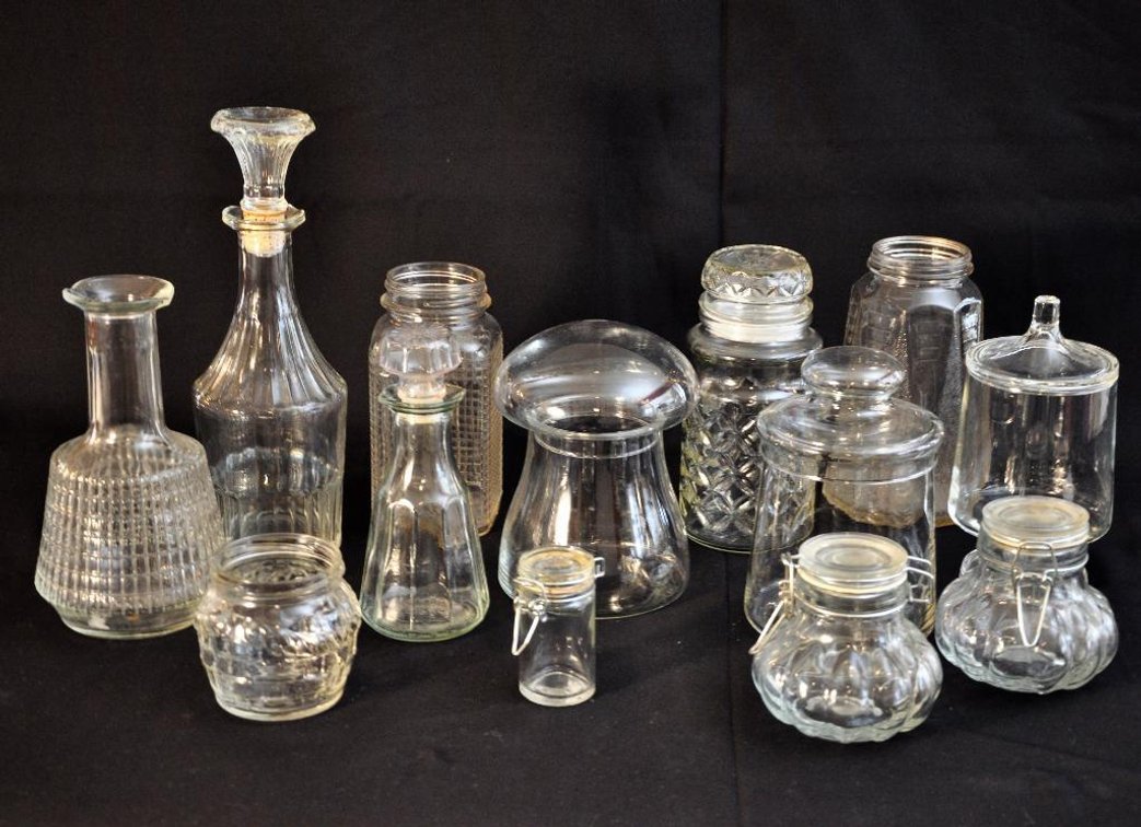 Assorted Glass Decanters and Canisters