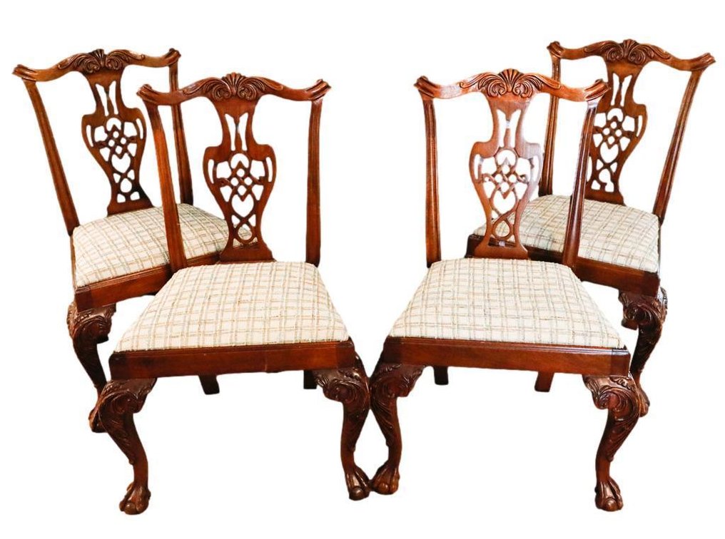 Set of Four Chippendale Style Chairs