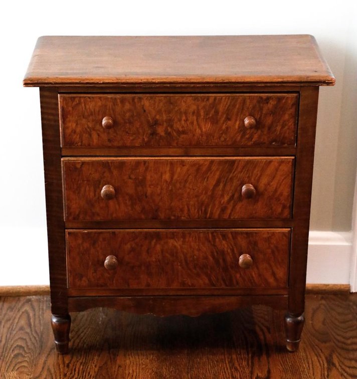 Diminutive Burled Front Chest