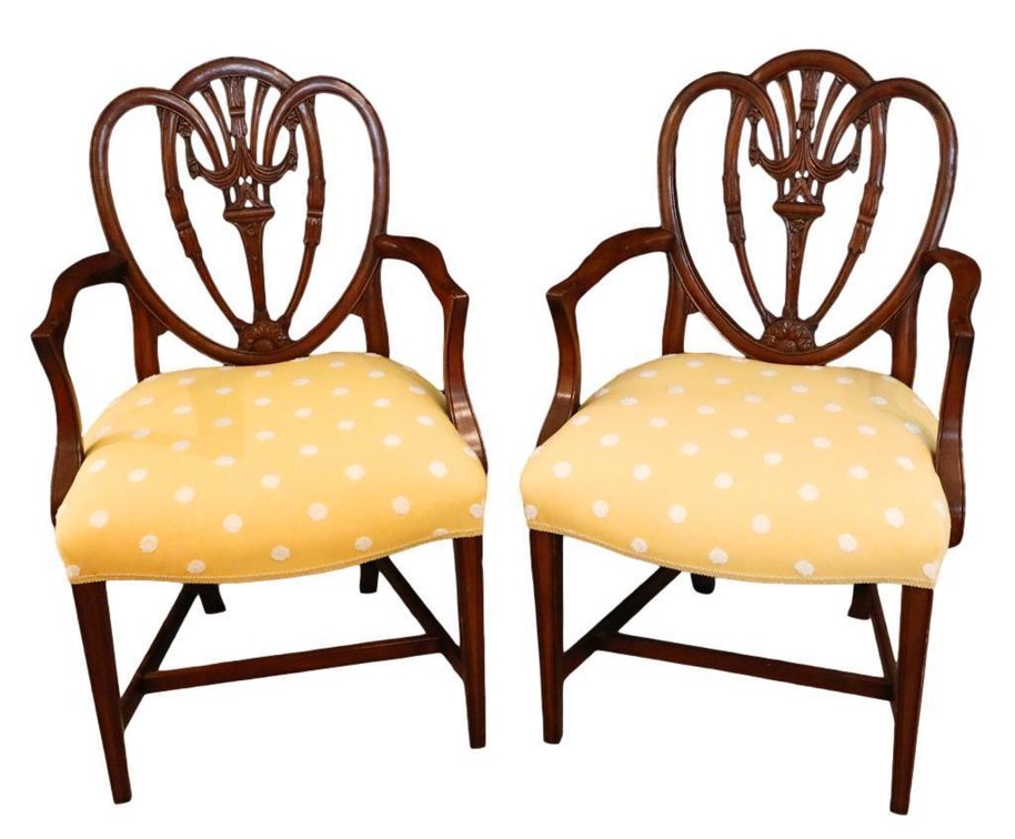 Pair of Federal Style Mahogany Host Chairs