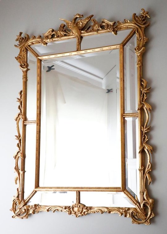 Chinese Chippendale Mirror with Phoenix