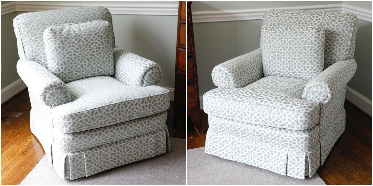 Pair of Geometric Turquoise Armchairs