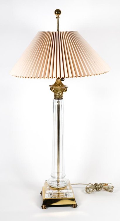Glass and Brass Table lamp