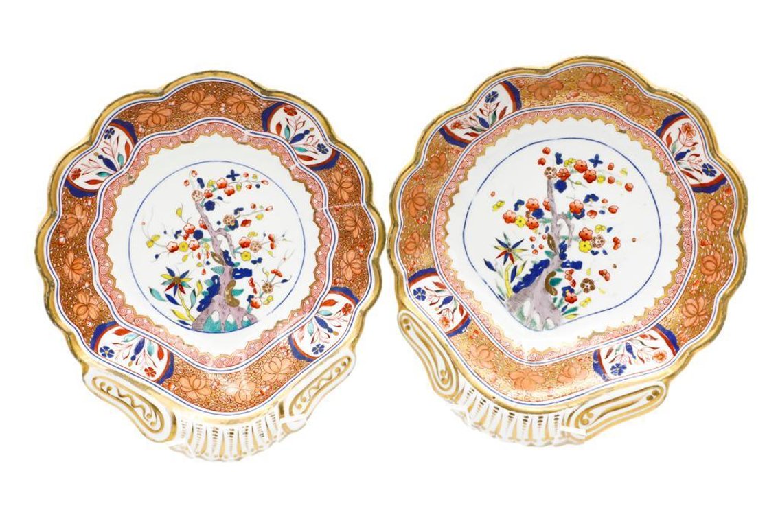 Two English Spode Shell Dishes