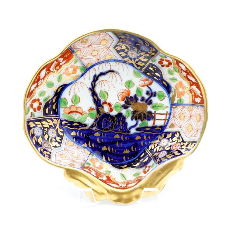 English Coalport Shell Shaped Dish