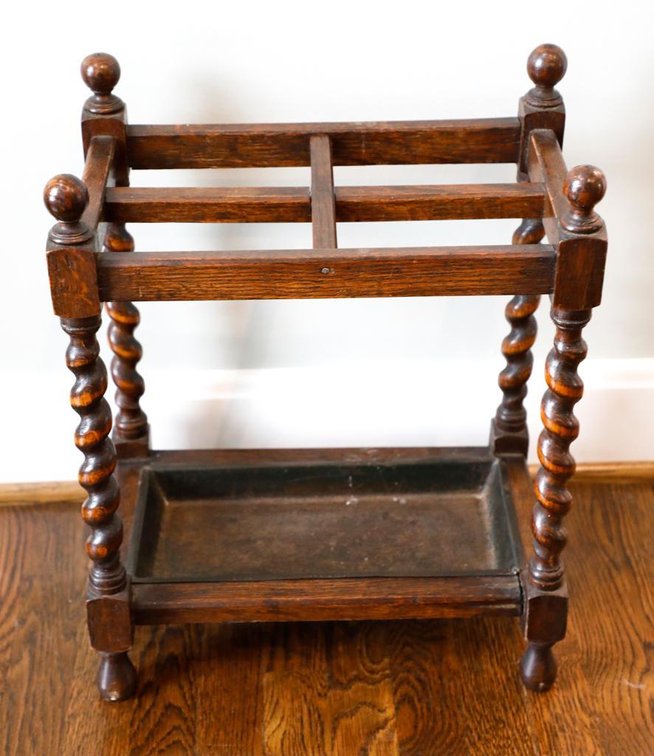 English Oak Umbrella Stand