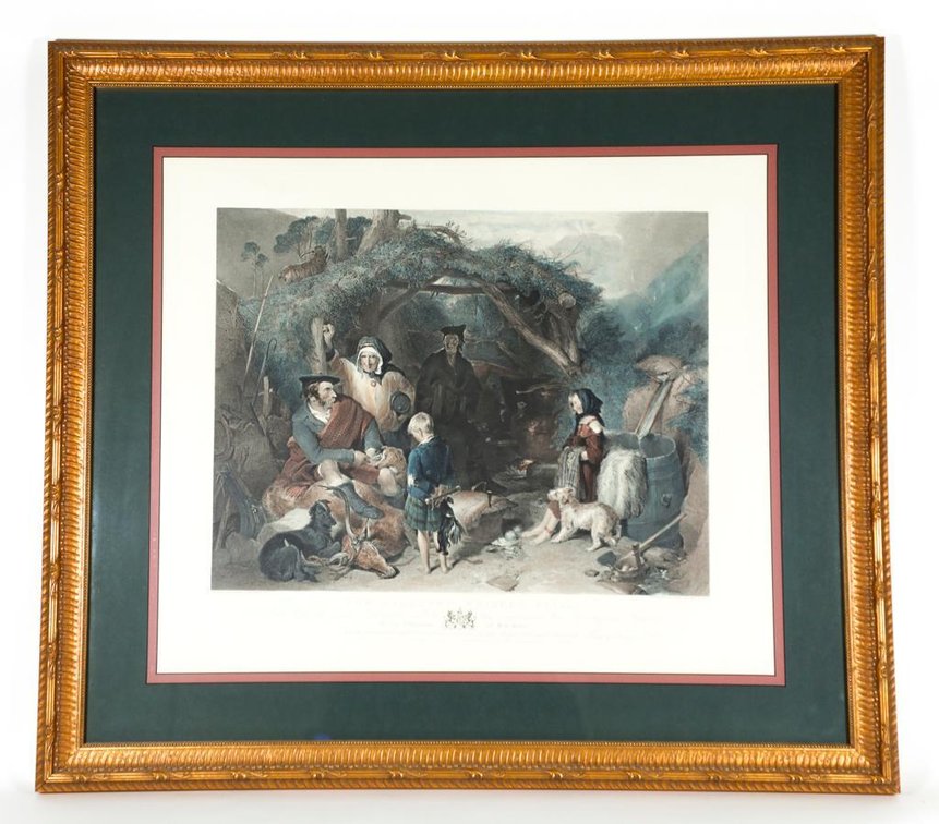 Hand Colored Engraving "The Highland Whiskey Still"