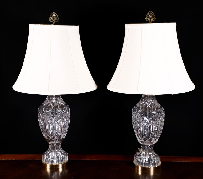 Pair of Waterford Crystal Lamps