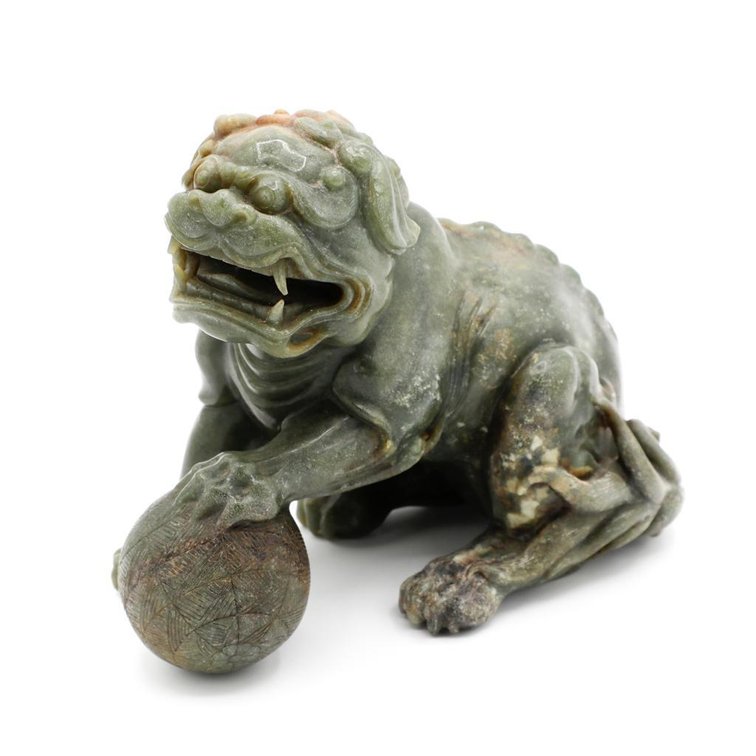 Jade Carving of Seated Foo Dog