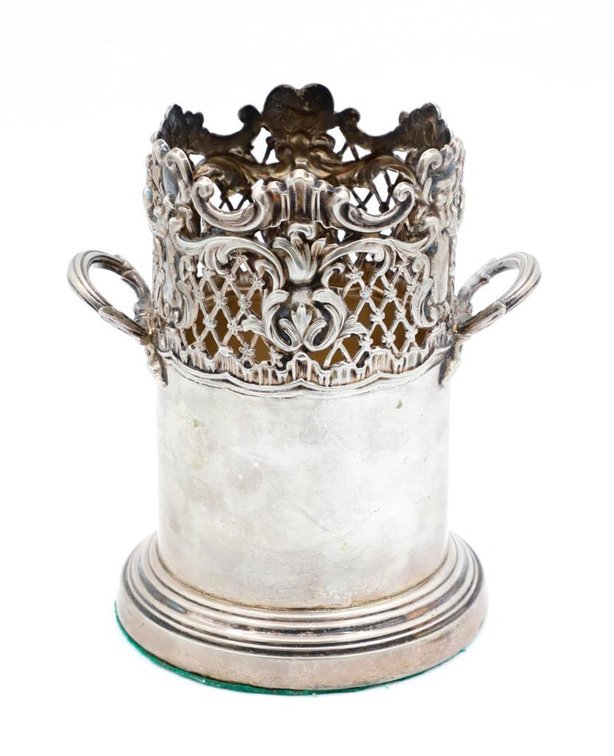Sheffield Silverplate Wine Bottle Holder