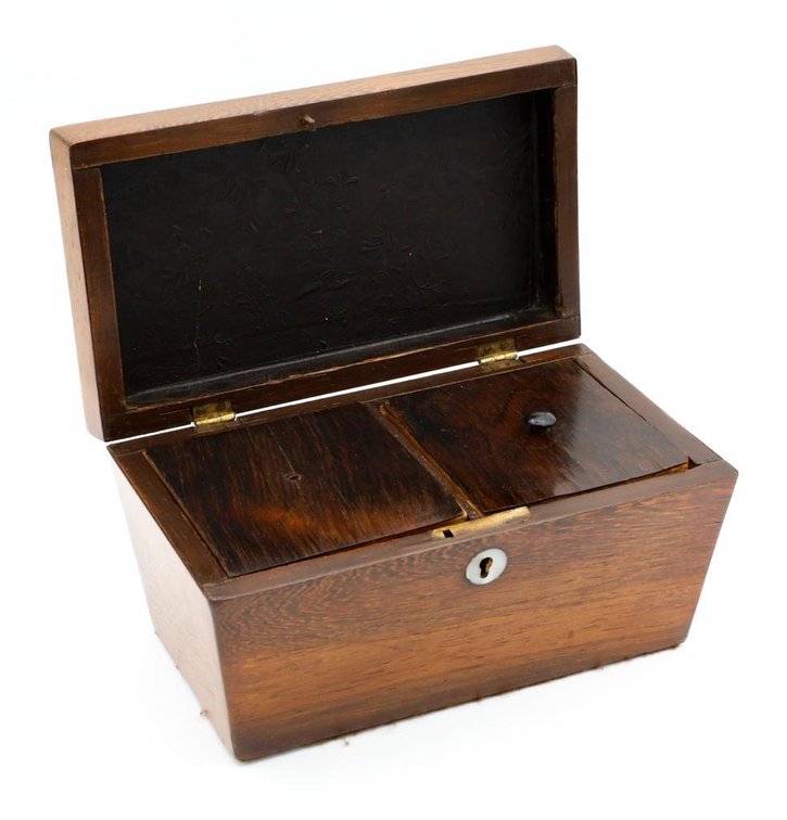 English Rosewood Tea Caddy