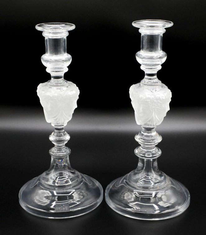 Pair of Baccarat "Bacchus" Crystal Candlesticks Limited Edition of 250