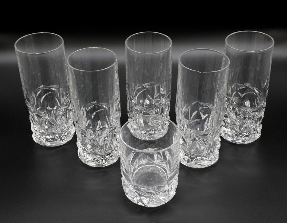 Six Tiffany & Co. Crystal Glasses