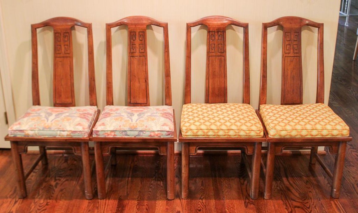 Four Asian Style Modern Dining Room Chairs