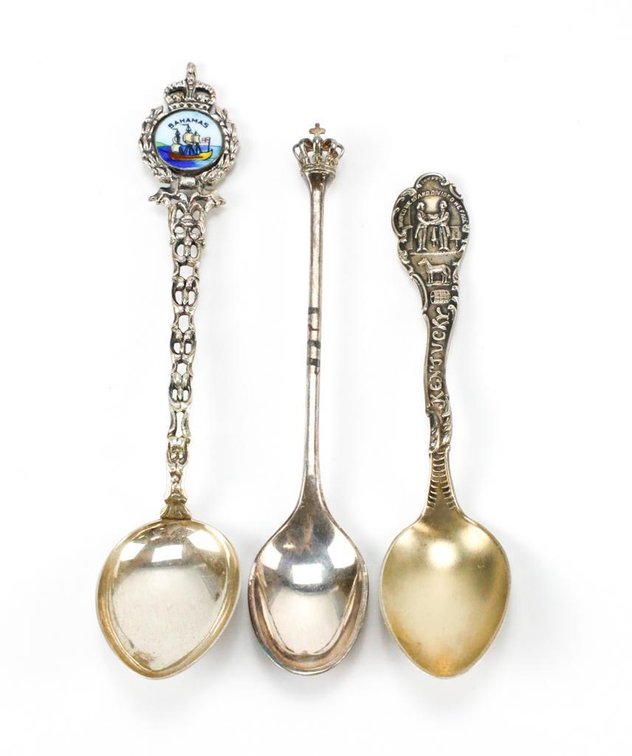 Three Sterling Silver Souvenir Spoons